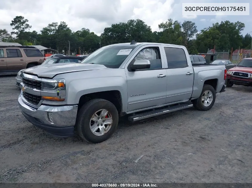 2017 Chevrolet Silverado 1500 1Lt VIN: 3GCPCREC0HG175451 Lot: 40375680