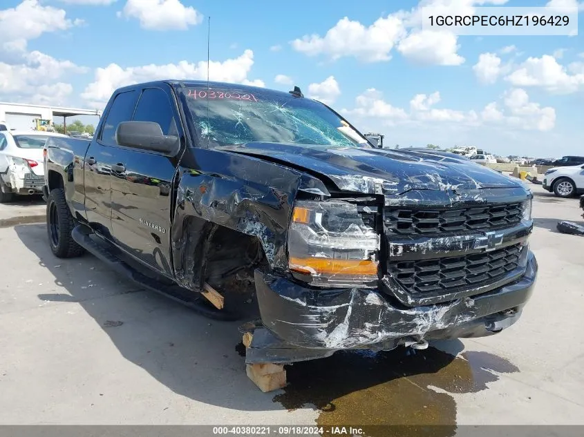 2017 Chevrolet Silverado 1500 Custom VIN: 1GCRCPEC6HZ196429 Lot: 40380221