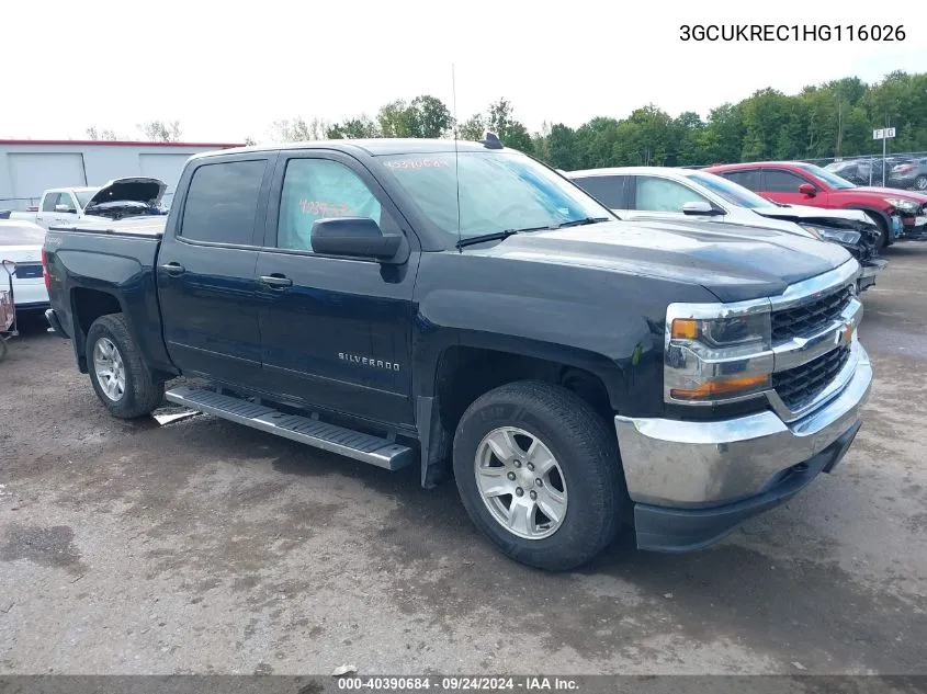 2017 Chevrolet Silverado K1500 Lt VIN: 3GCUKREC1HG116026 Lot: 40390684