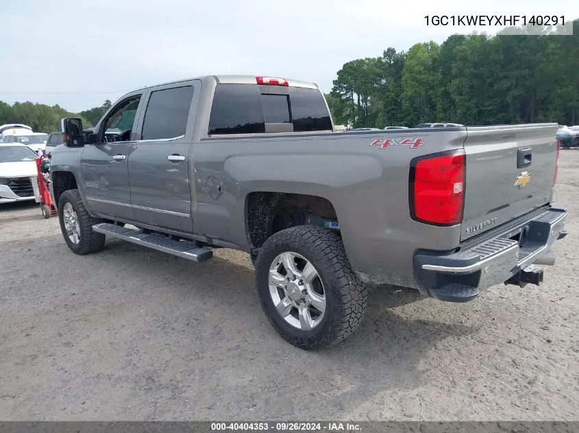 2017 Chevrolet Silverado 2500Hd K2500 Heavy Duty Ltz VIN: 1GC1KWEYXHF140291 Lot: 40404353