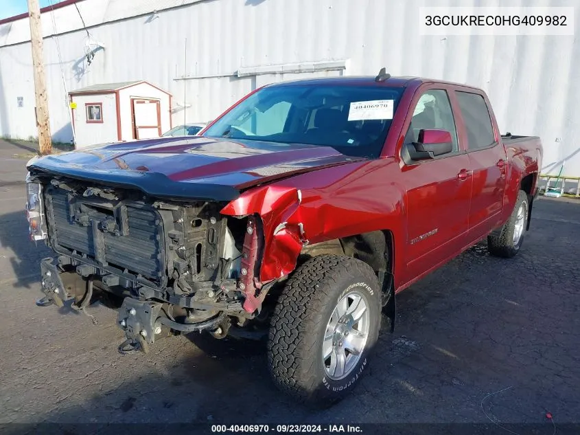 2017 Chevrolet Silverado 1500 1Lt VIN: 3GCUKREC0HG409982 Lot: 40406970