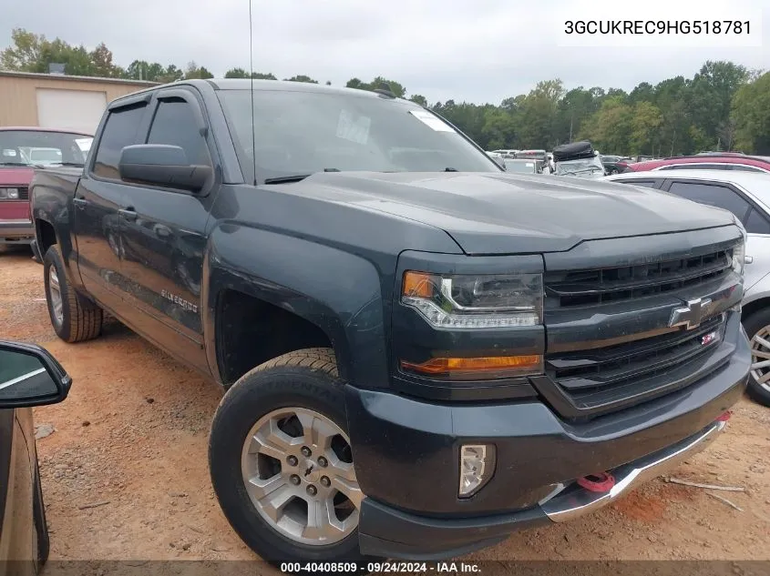 2017 Chevrolet Silverado 1500 2Lt VIN: 3GCUKREC9HG518781 Lot: 40408509