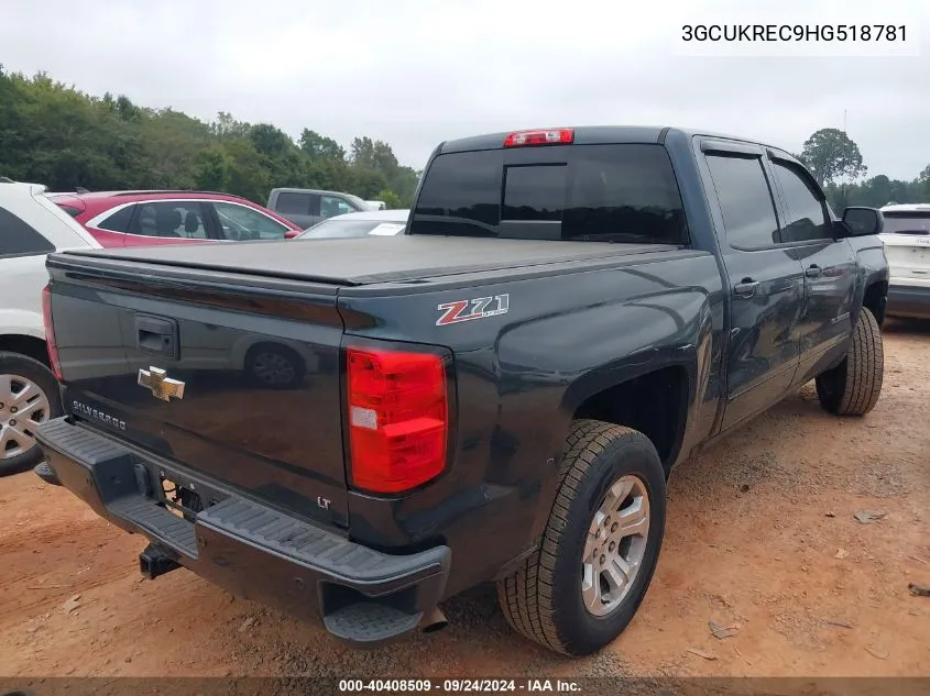 2017 Chevrolet Silverado 1500 2Lt VIN: 3GCUKREC9HG518781 Lot: 40408509