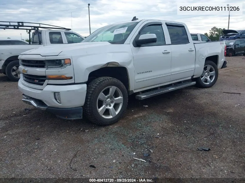 2017 Chevrolet Silverado 1500 2Lt VIN: 3GCUKREC0HG111206 Lot: 40412720