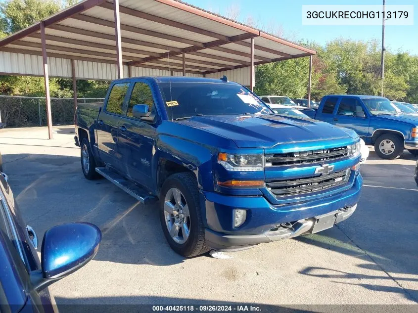 2017 Chevrolet Silverado 1500 2Lt VIN: 3GCUKREC0HG113179 Lot: 40425118