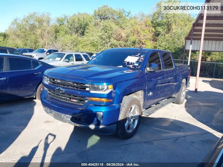 2017 Chevrolet Silverado 1500 2Lt VIN: 3GCUKREC0HG113179 Lot: 40425118