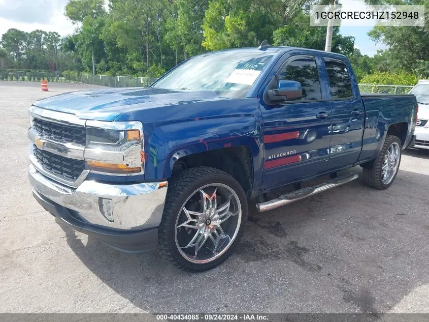 1GCRCREC3HZ152948 2017 Chevrolet Silverado 1500 Lt