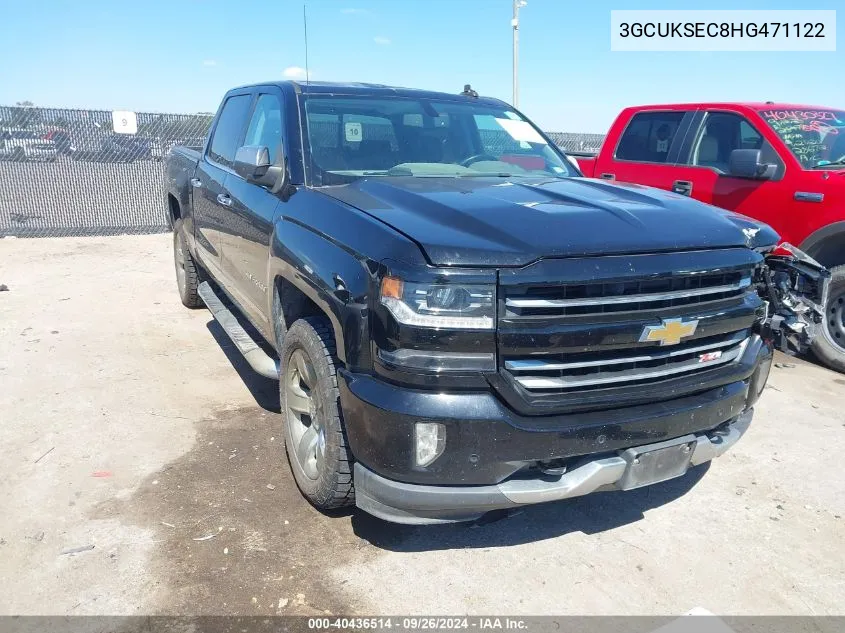 2017 Chevrolet Silverado 1500 K1500 Ltz VIN: 3GCUKSEC8HG471122 Lot: 40436514