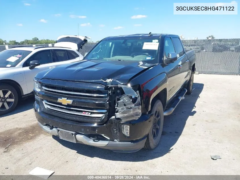 2017 Chevrolet Silverado 1500 K1500 Ltz VIN: 3GCUKSEC8HG471122 Lot: 40436514