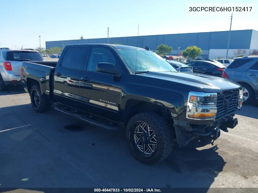 2017 Chevrolet Silverado 1500 1Lt VIN: 3GCPCREC6HG152417 Lot: 40447833