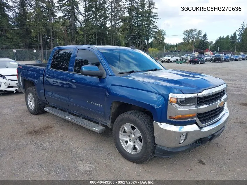 2017 Chevrolet Silverado 1500 1Lt VIN: 3GCUKREC8HG270636 Lot: 40449203