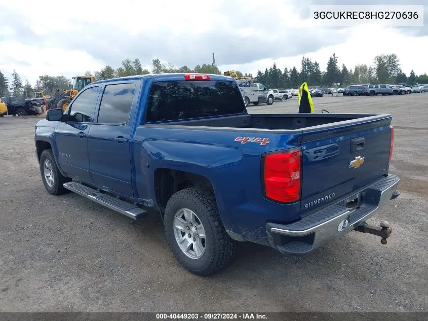 3GCUKREC8HG270636 2017 Chevrolet Silverado 1500 1Lt