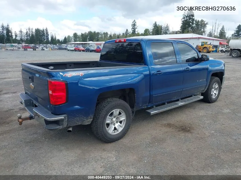 2017 Chevrolet Silverado 1500 1Lt VIN: 3GCUKREC8HG270636 Lot: 40449203