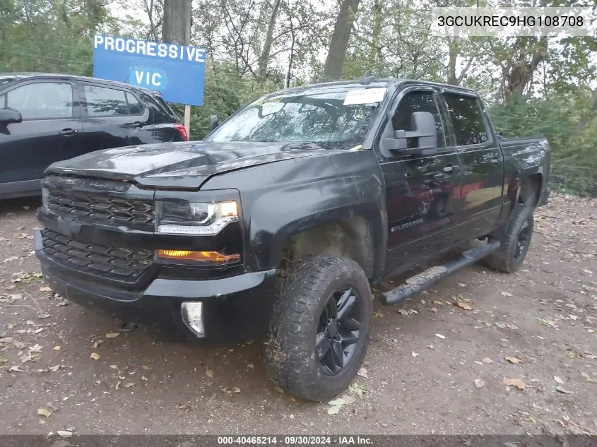 2017 Chevrolet Silverado 1500 K1500 Lt VIN: 3GCUKREC9HG108708 Lot: 40465214