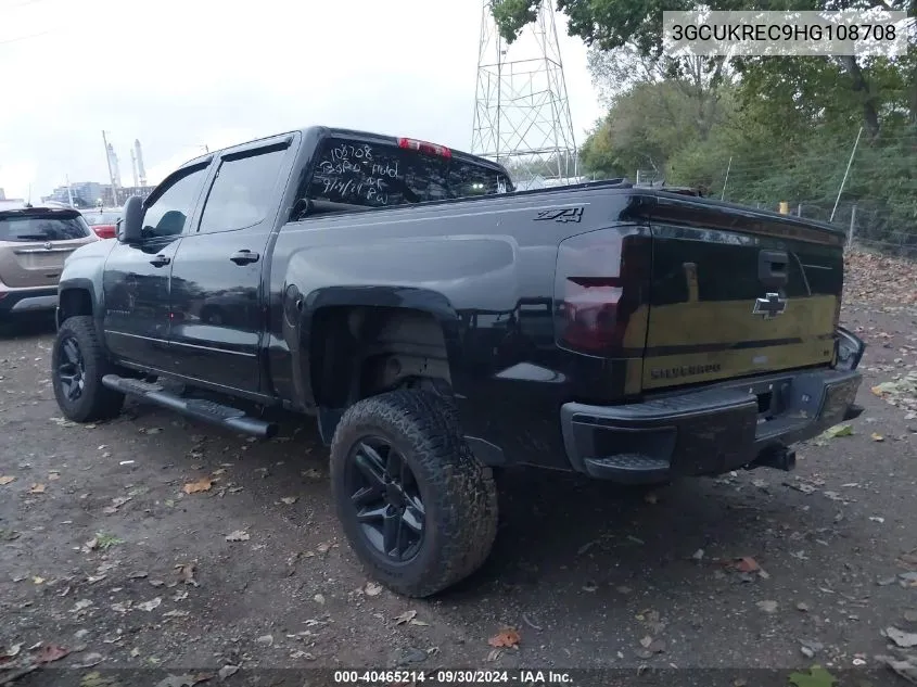 3GCUKREC9HG108708 2017 Chevrolet Silverado 1500 K1500 Lt