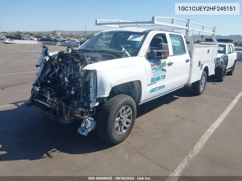 2017 Chevrolet Silverado 2500Hd Wt VIN: 1GC1CUEY2HF245151 Lot: 40466925