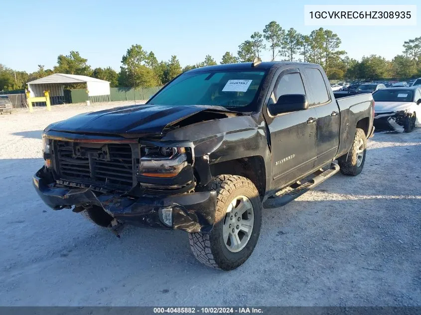 2017 Chevrolet Silverado 1500 2Lt VIN: 1GCVKREC6HZ308935 Lot: 40485882