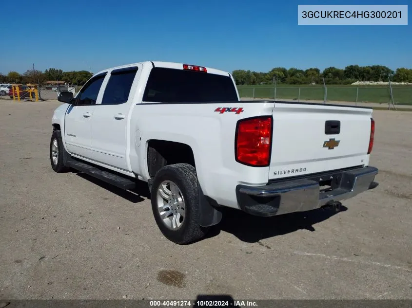 2017 Chevrolet Silverado 1500 1Lt VIN: 3GCUKREC4HG300201 Lot: 40491274