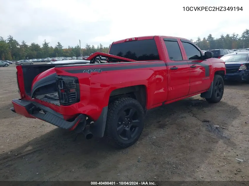 2017 Chevrolet Silverado 1500 Custom VIN: 1GCVKPEC2HZ349194 Lot: 40498401