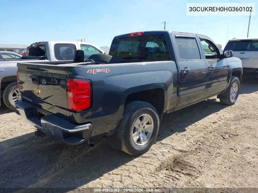 2017 Chevrolet Silverado 1500 K1500 Lt VIN: 3GCUKREH0HG360102 Lot: 40512362