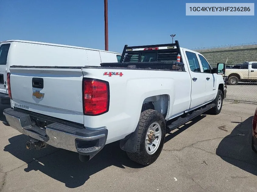 2017 Chevrolet Silverado 3500Hd Wt VIN: 1GC4KYEY3HF236286 Lot: 40527769