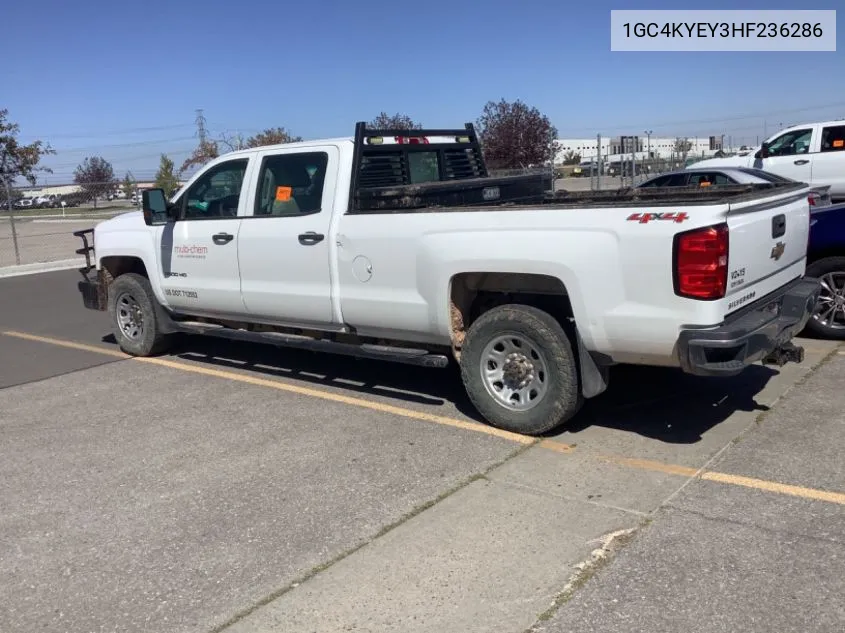 2017 Chevrolet Silverado 3500Hd Wt VIN: 1GC4KYEY3HF236286 Lot: 40527769