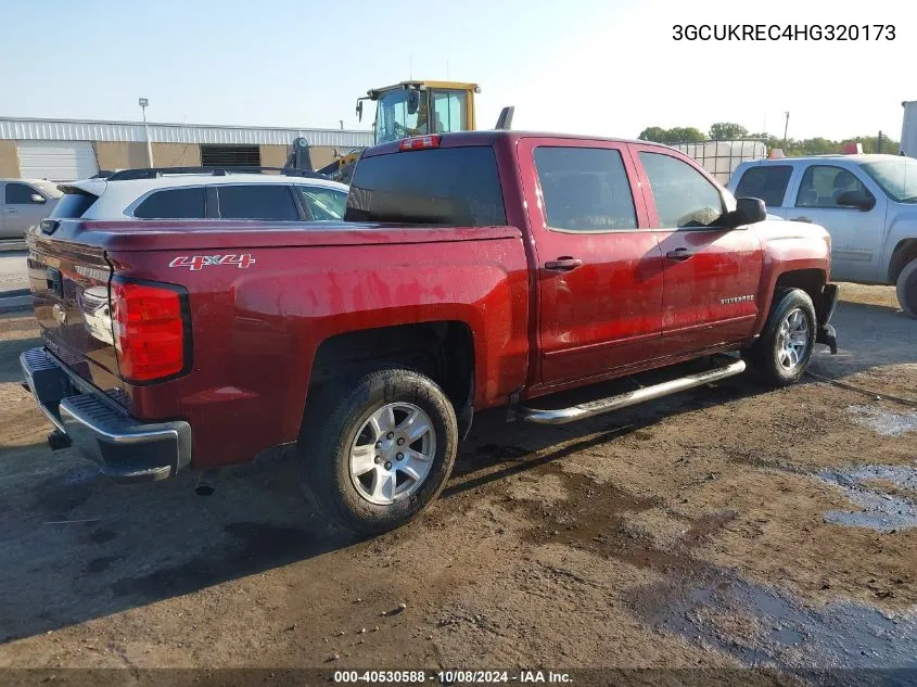 2017 Chevrolet Silverado 1500 1Lt VIN: 3GCUKREC4HG320173 Lot: 40530588