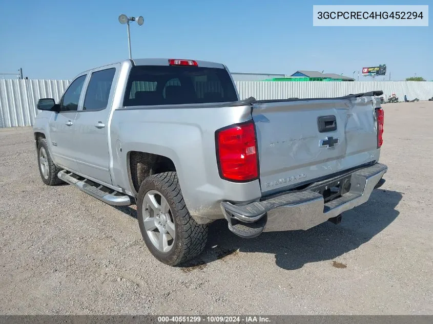 2017 Chevrolet Silverado C1500 Lt VIN: 3GCPCREC4HG452294 Lot: 40551299