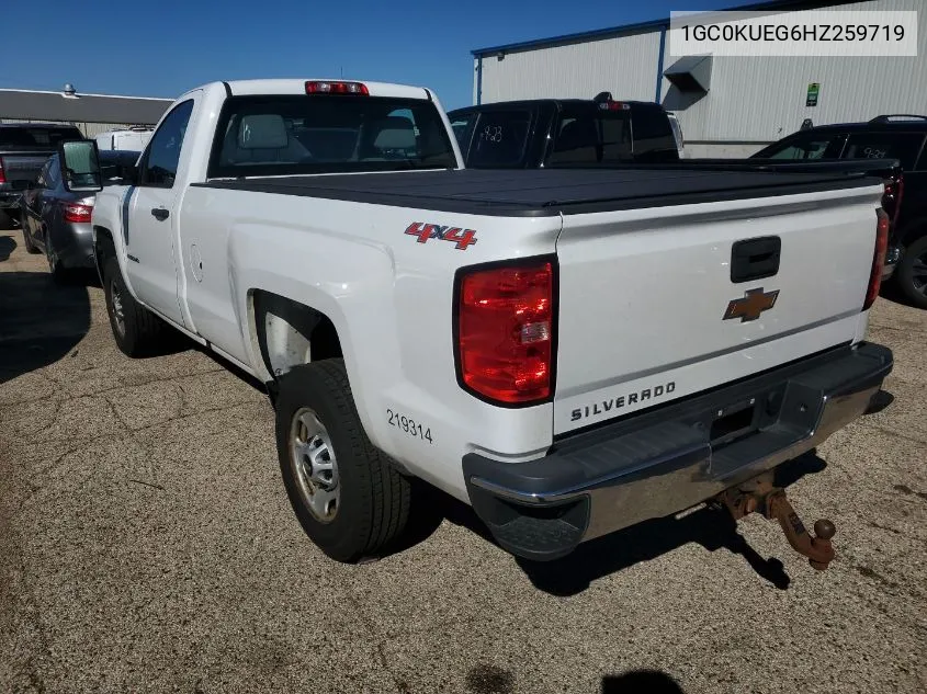 2017 Chevrolet Silverado 2500Hd Wt VIN: 1GC0KUEG6HZ259719 Lot: 40553911