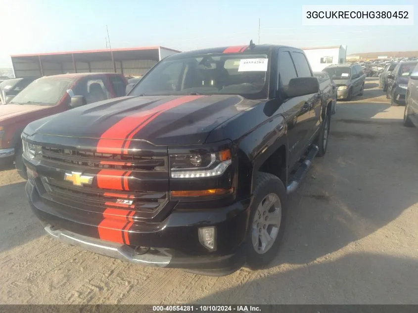 3GCUKREC0HG380452 2017 Chevrolet Silverado 1500 2Lt