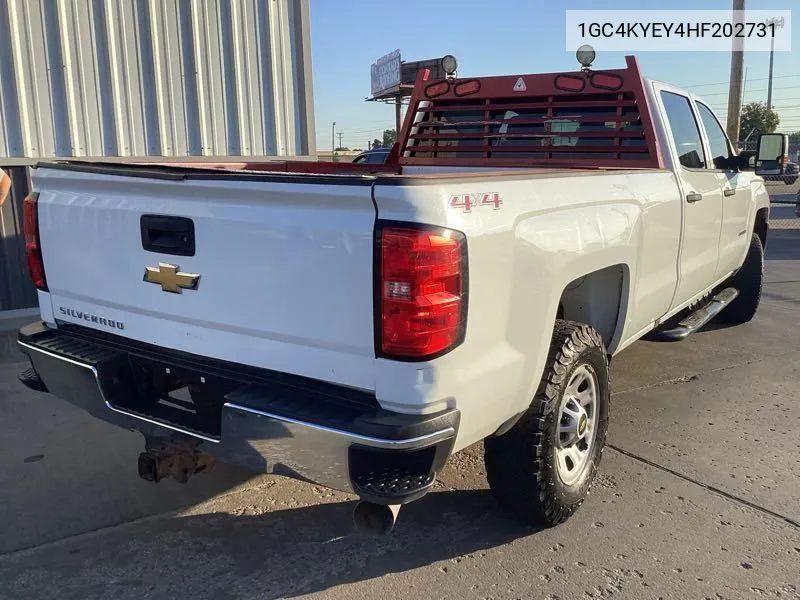 2017 Chevrolet Silverado 3500Hd Wt VIN: 1GC4KYEY4HF202731 Lot: 40555199