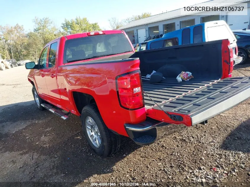 2017 Chevrolet Silverado 1500 1Lt VIN: 1GCRCREH8HZ106737 Lot: 40561945