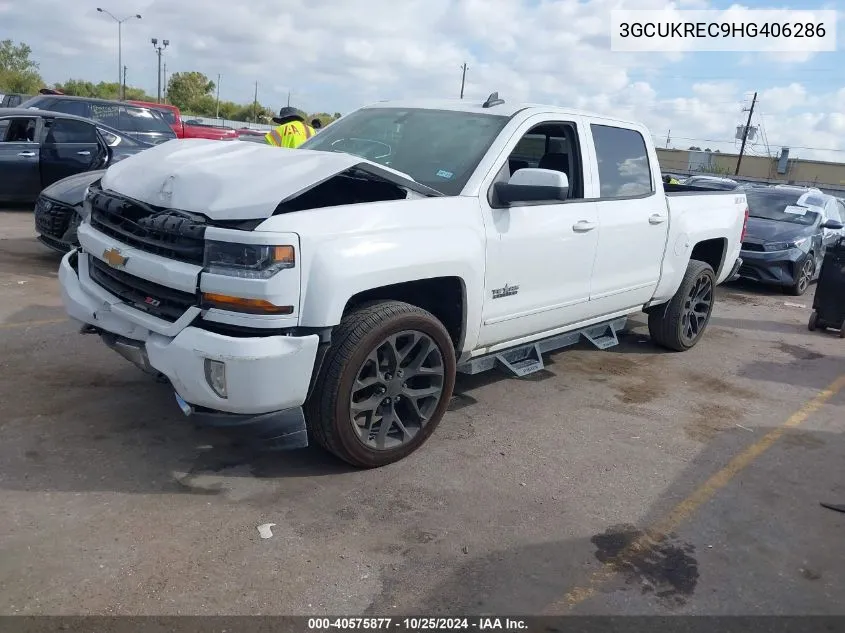 2017 Chevrolet Silverado 1500 2Lt VIN: 3GCUKREC9HG406286 Lot: 40575877