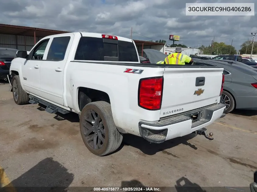 2017 Chevrolet Silverado 1500 2Lt VIN: 3GCUKREC9HG406286 Lot: 40575877