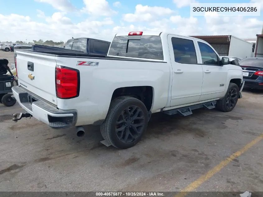 2017 Chevrolet Silverado 1500 2Lt VIN: 3GCUKREC9HG406286 Lot: 40575877