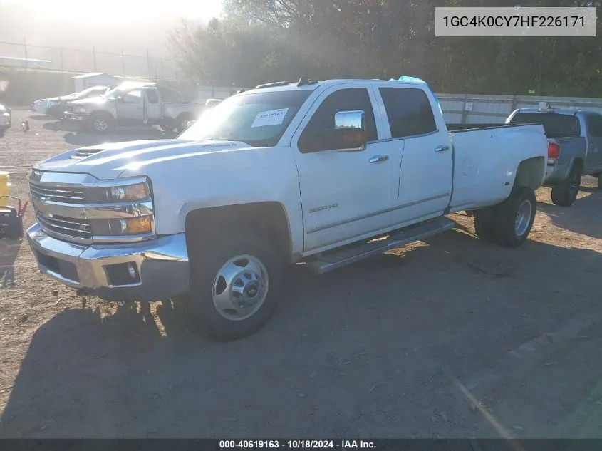 2017 Chevrolet Silverado 3500Hd Ltz VIN: 1GC4K0CY7HF226171 Lot: 40619163