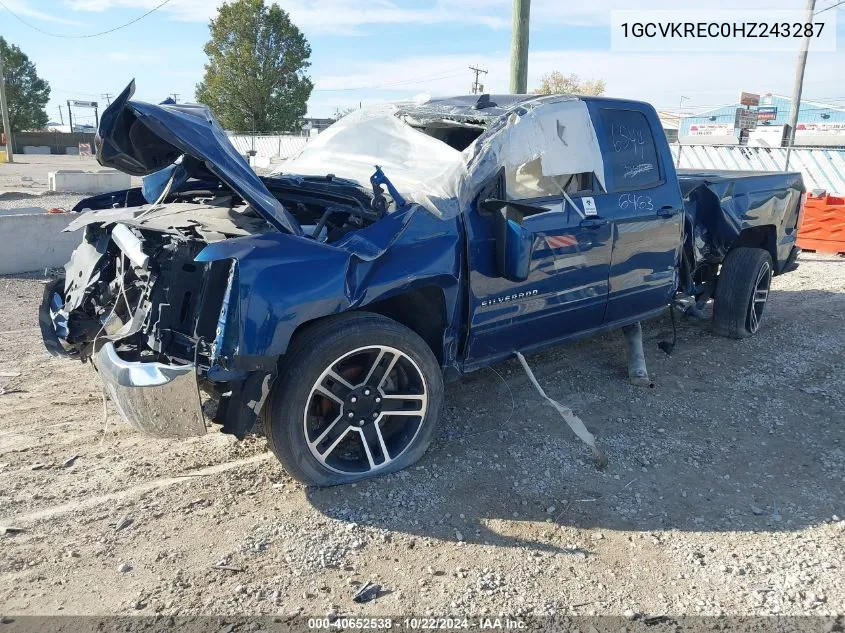 2017 Chevrolet Silverado 1500 1Lt VIN: 1GCVKREC0HZ243287 Lot: 40652538