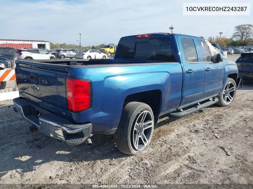 2017 Chevrolet Silverado 1500 1Lt VIN: 1GCVKREC0HZ243287 Lot: 40652538