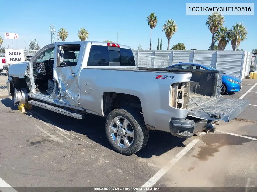 2017 Chevrolet Silverado 2500Hd Ltz VIN: 1GC1KWEY3HF150516 Lot: 40653769