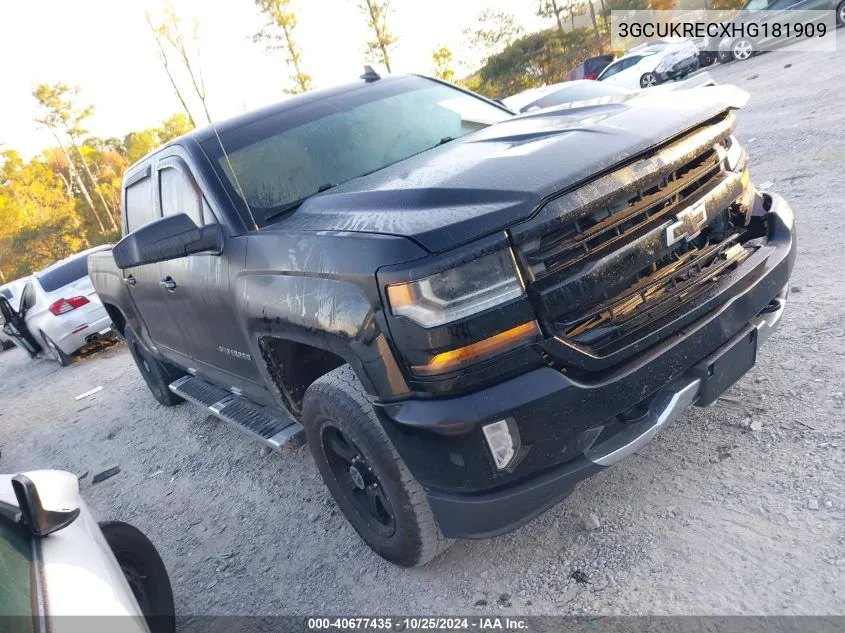 3GCUKRECXHG181909 2017 Chevrolet Silverado K1500 Lt