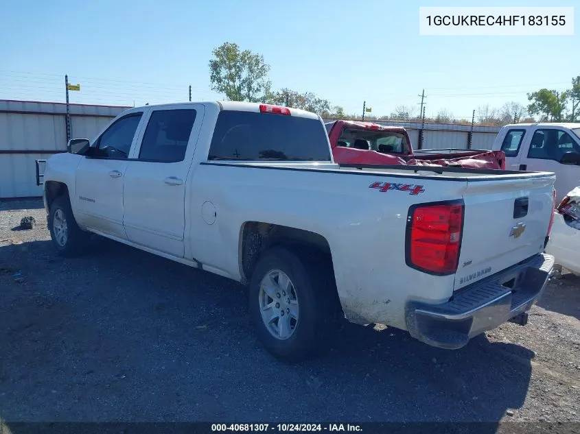 1GCUKREC4HF183155 2017 Chevrolet Silverado 1500 1Lt