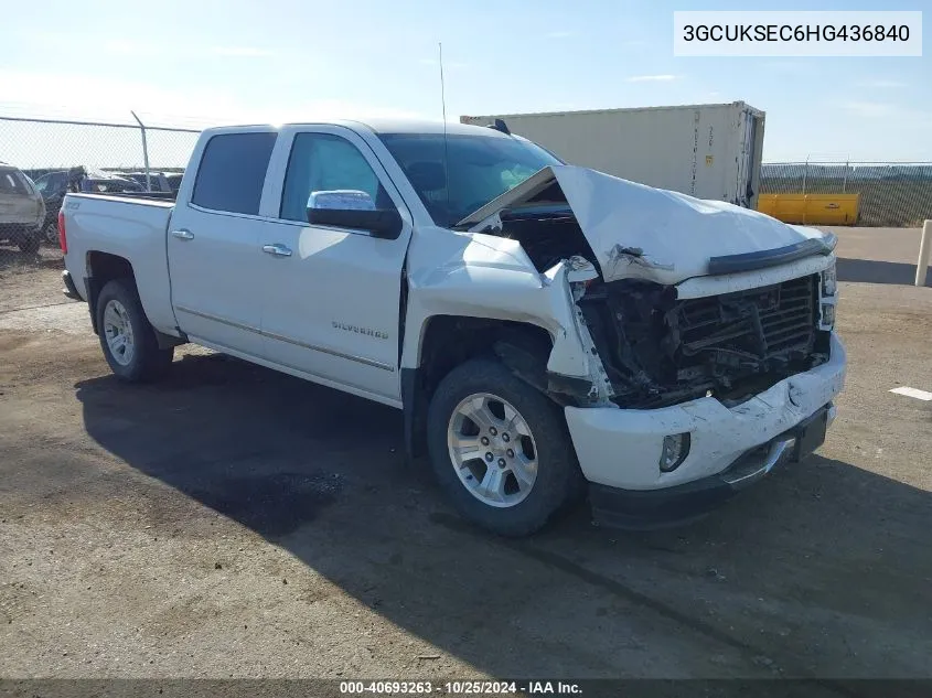 2017 Chevrolet Silverado 1500 2Lz VIN: 3GCUKSEC6HG436840 Lot: 40693263