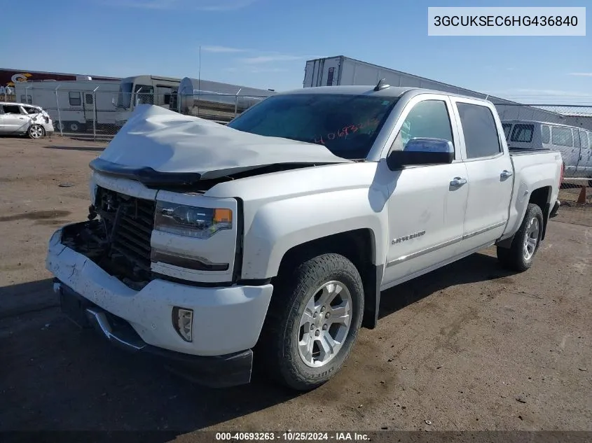 2017 Chevrolet Silverado 1500 2Lz VIN: 3GCUKSEC6HG436840 Lot: 40693263