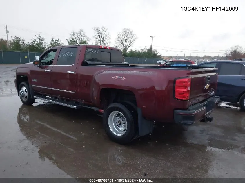 2017 Chevrolet Silverado 3500Hd High Country VIN: 1GC4K1EY1HF142009 Lot: 40706731