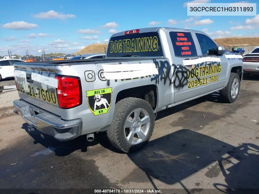 2017 Chevrolet Silverado 1500 1Lt VIN: 3GCPCREC1HG311893 Lot: 40754178