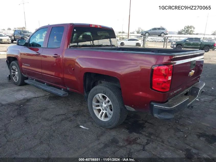 2017 Chevrolet Silverado 1500 1Lt VIN: 1GCRCREC9HZ270065 Lot: 40756851