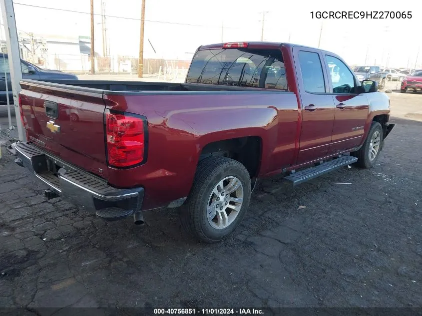 2017 Chevrolet Silverado 1500 1Lt VIN: 1GCRCREC9HZ270065 Lot: 40756851