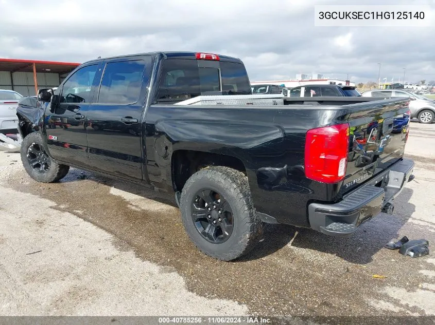 2017 Chevrolet Silverado 1500 2Lz VIN: 3GCUKSEC1HG125140 Lot: 40785256