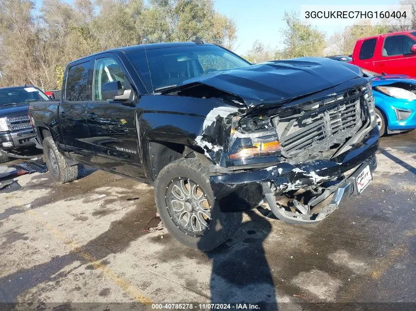 2017 Chevrolet Silverado 1500 2Lt VIN: 3GCUKREC7HG160404 Lot: 40785278