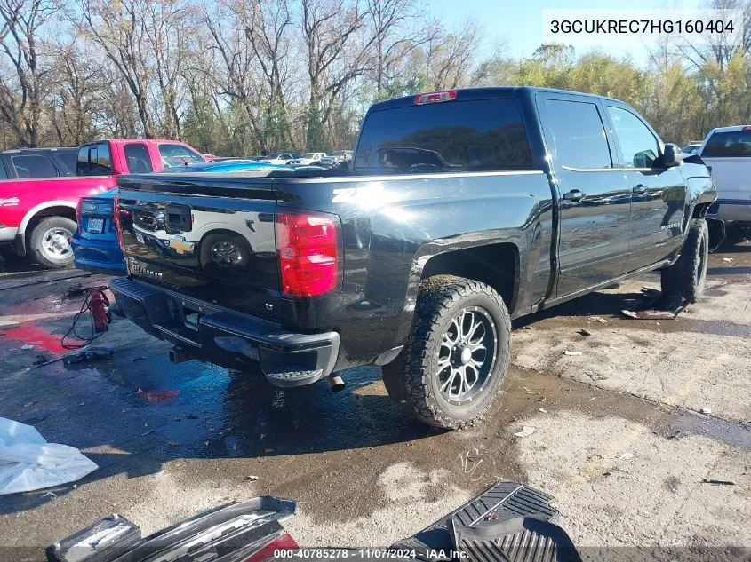 2017 Chevrolet Silverado 1500 2Lt VIN: 3GCUKREC7HG160404 Lot: 40785278